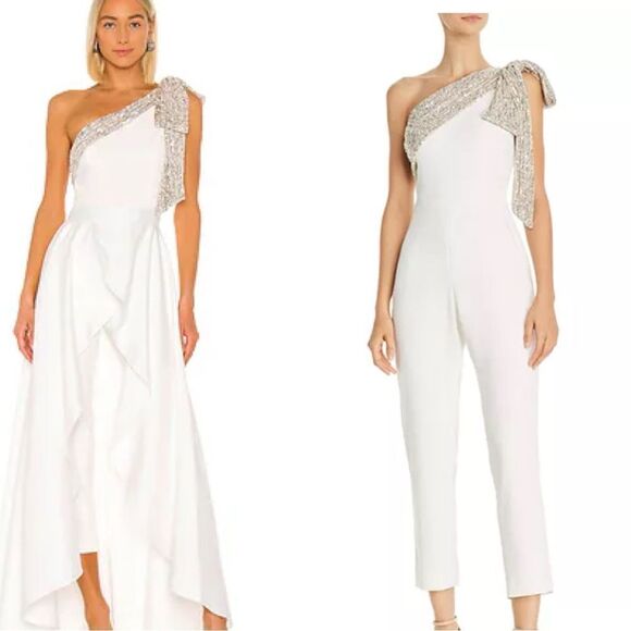 NWT Jay Godfrey Gavin Convertible Skirted Jumpsuit‎ size 0 women's with sequins - Picture 1 of 15